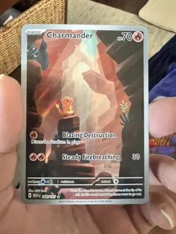 Pokemon Charmander SV151 TCG Full Art Holo Card Illustration Rare Card 168/165 - Image 1