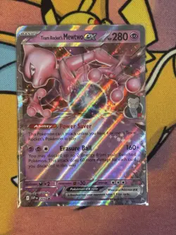 Team Rocket's Mewtwo ex SVP 205 Black Star Promo Pokemon Card Mint - Image 1