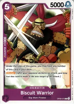 One Piece Two Legends Card OP08-072 Biscuit Warrior - Image 1