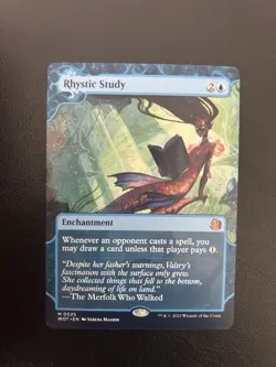 Rhystic Study Mtg Wilds of Eldraine: Enchanting Tales Regular Mythic 25 - Image 1