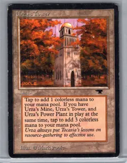 Urza's Tower Land - MTG NM 1994 Antiquities Colorless Mana Tron Piece Mark Poole - Image 1