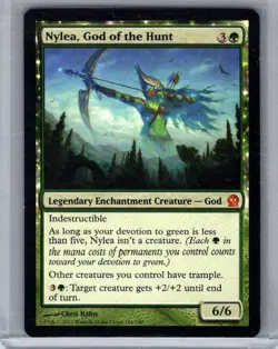 Nylea, God of the Hunt THS 160/249 NM - MTG Rare Legendary Green Enchantment Cre - Image 1