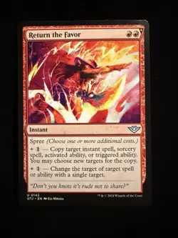 MTG Return the Favor - [OTJ] Outlaws of Thunder Junction Uncom Near Mint Regular - Image 1