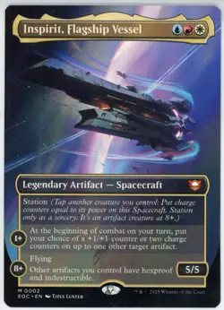 Inspirit, Flagship Vessel Borderless Edge of Eternities MTG 0002 EOC - Image 1