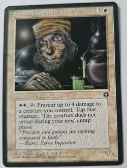 MTG Magic The Gathering Card Samite Alchemist Summon Alchemist White Homelands - Image 1