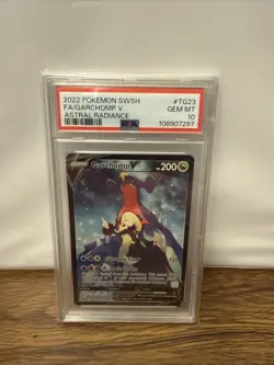 2022 POKEMON SWORD & SHIELD ASTRAL RADIANCE #TG23 FULL ART/GARCHOMP V PSA 10 - Image 1