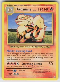 Arcanine Rare XY - Evolutions 18/108 Pokemon - Image 1