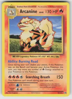 Arcanine Rare XY - Evolutions 18/108 Pokemon - Image 1