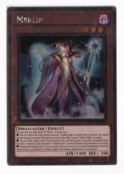 Yugioh Merlin NKRT-EN001 Platinum Rare Limited Edition LP - Image 1