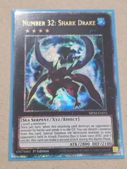 Number 32: Shark Drake●QUARTER CENTURY SECRET RARE●YUGIOH●MP24●ENGLISH●NM●E143 - Image 1