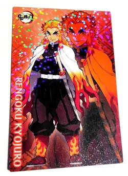 Demon Slayer: Kimetsu No Yaiba Rengoku Kyojuro Glitter Hologram Special Card - Image 2