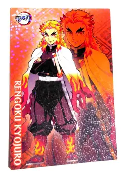 Demon Slayer: Kimetsu No Yaiba Rengoku Kyojuro Glitter Hologram Special Card - Image 3