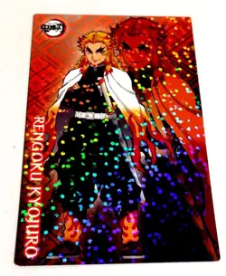 Demon Slayer: Kimetsu No Yaiba Rengoku Kyojuro Glitter Hologram Special Card - Image 5