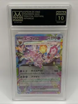 Pokemon Espeon Ex #063 MANA graded Gem Mint Perfect 10 Japanese Pokemon Card - Image 5
