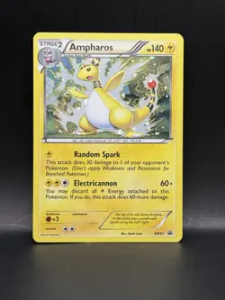 2012 Pokemon Card TCG Ampharos BW67 Holo Black Star PROMO Black & White LP - Image 3