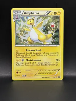 2012 Pokemon Card TCG Ampharos BW67 Holo Black Star PROMO Black & White LP - Image 5