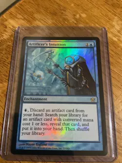 Magic The Gathering MTG ARTIFICER'S INTUITION FOIL Fifth Dawn NM Near Mint - Image 1