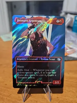 Prompto Argentum Borderless Surge Foil Final Fantasy MTG - Image 1