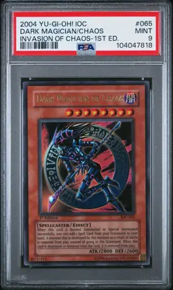 YUGIOH PSA 10 Dark Magician of Chaos IOC-065 Invasion of Chaos 1st Edition - Image 1
