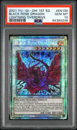 YUGIOH 1ST EDITION BLACK ROSE DRAGON PSA 10 GEM MINT STARLIGHT RARE LIOV-EN - Image 1