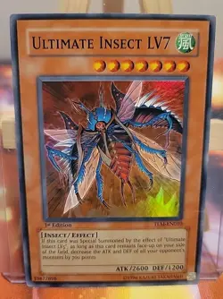 Yugioh Card - Ultimate Insect LV7 1st Edition Super Rare TLM-EN010 LP - Image 1