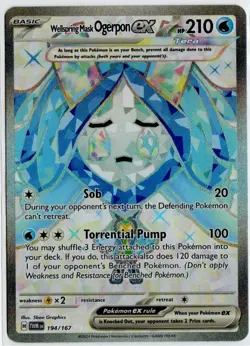Wellspring Mask Ogerpon EX 194/167 Twilight Masquerade Full Art Pokemon Card NM - Image 1