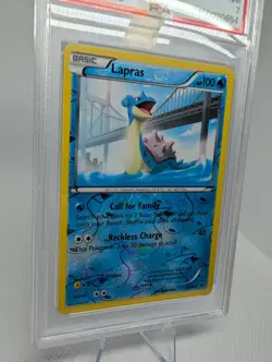 Lapras 25/99 Rare Next Destinies Reverse Holo Pokemon TCG Card PSA 7 NM Graded - Image 2