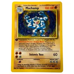 Machamp 8/102 Base Set 1st Edition Holo Rare Pokemon WOTC Vintage Card - Image 1
