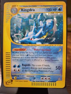 Pokemon Kingdra TCG Holo Rare Card Aquapolis H14/H32 Rare Pokemon 2002 MP - Image 1
