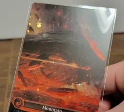 L 0370 Mountain GALAXY FOIL BORDERLESS Full Art Land Edge of Eternities MTG Card - Image 2