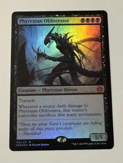 MTG Phyrexian Obliterator - Phyrexia All Will Be One FOIL NM - Image 1