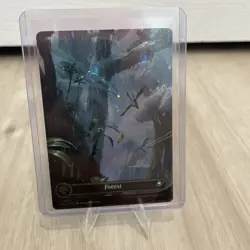 L 0266 Forest GALAXY FOIL BORDERLESS Full Art Land Edge of Eternities MTG Card - Image 1