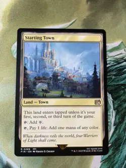 Final Fantasy Starting Town Regular Rare Card MTG Magic the Gathering - Image 1