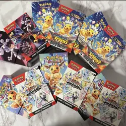 EMPTY Set Of 6 Pokemon TCG Scarlet & Violet Booster Bundles x4 Build & Battle x2 - Image 1