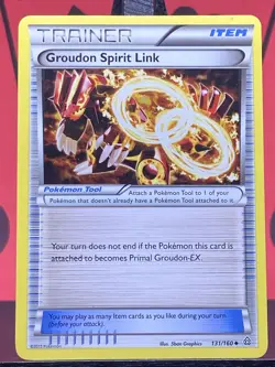 Groudon Spirit Link 131/160 Primal Clash Regular Uncommon Pokemon TCG 2015 LP - Image 3