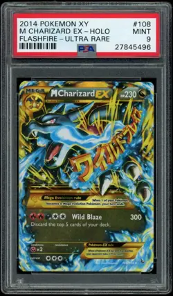 Pokemon M Charizard EX 108/106 XY Flashfire 2014 Ultra Rare Secret PSA 9 MINT - Image 1