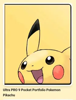 NEW Pokemon Pikachu Portfolio 9-pocket Holds Up To 180 Cards - Image 1