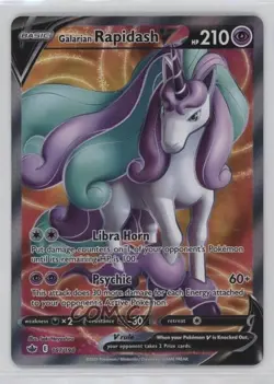 Full Art - Galarian Rapidash V Pokemon Sword & Shield Chilling Reign #167 0n64 - Image 1