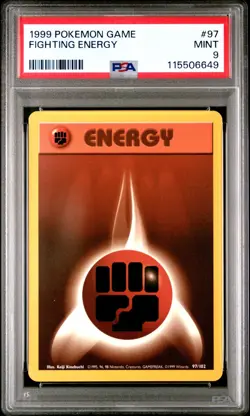 1999 POKEMON GAME BASE SET UNLIMITED 97 FIGHTING ENERGY PSA 9 MINT - Image 1