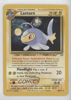 Lanturn Pokemon Neo Genesis #38 2000 16tx - Image 1