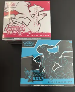 BLACK BOLT/WHITE FLARE POKEMON CENTER ETB PAIR SHIP NEXT DAY - Image 1