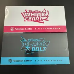 BLACK BOLT/WHITE FLARE POKEMON CENTER ETB PAIR SHIP NEXT DAY - Image 3