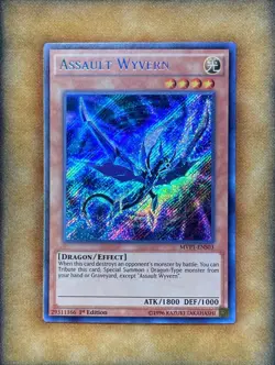 Yugioh Assault Wyvern MVP1-ENS03 Secret Rare 1st Ed NM - Image 1