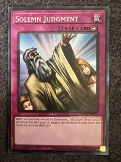 Yugioh Solemn Judgment RA02-EN075 Prismatic Collector's Rare 1st Edition NM - Image 1