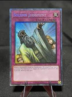 Yugioh Solemn Judgment RA02-EN075 Prismatic Collector's Rare 1st Edition NM - Image 1