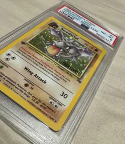 1999 1st Edition Pokemon Fossil Aerodactyl Holo Prerelease Promo Card 1/62 PSA 8 - Image 4