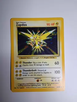 Pokemon TCG Zapdos 016/102 - Holo Rare - Base Set WOTC OG Card - Image 1