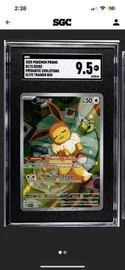 2025 Pokemon Eevee SGC 9.5 Prismatic Evolutions Promo Card 173 Graded - Image 1