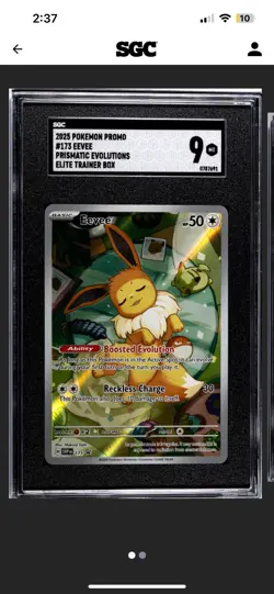 2025 Pokemon Eevee SGC 9 Prismatic Evolutions Promo Card 173 Graded - Image 1