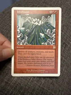 MTG Magic the Gathering Card - Jokulhaups - Rare Red Sorcery 1995 Ice Age - Image 1